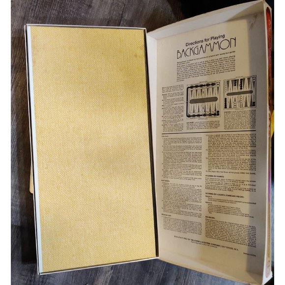 Vintage Backgammon Game Selchow & Righter 1975 Wood Pieces Complete w/o Booklet - Picture 2 of 15